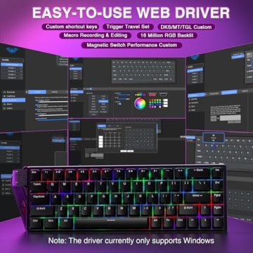 AULA WIN68 HE Gaming Keyboard - 8000Hz Response, Adjustable