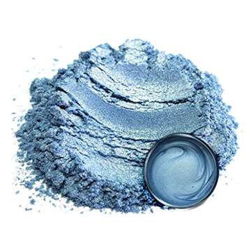 Eye Candy Pigments Premium Blue Mica Powder - Carolina Blue (50gr) - for Epoxy, Resin, Soap, Paint, ...