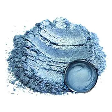 Eye Candy Pigments Premium Blue Mica Powder - Carolina Blue (50gr) - for Epoxy, Resin, Soap, Paint, ...
