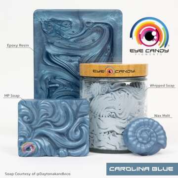 Premium Carolina Blue Mica Powder for Crafts and Art