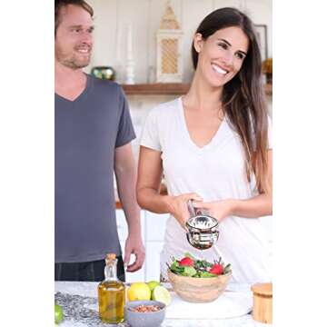 Lemon Squeezer Press Superior Quality Manual Citrus Orange Juicer W/Free Ceramic Knife. 304 Grade Stainless Steel In Premium Gift Box By Willence