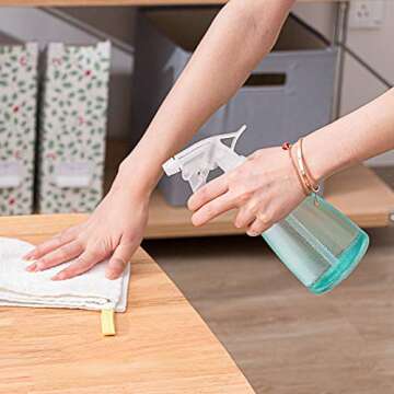 REPUGO Empty Plastic Spray Bottles(3 pack)–17oz Spray Bottle, Squirt Bottle, Plastic Spray Bottles for Cleaning Solutions, Hair, Essential Oil, Plants, Refillable Sprayer with Mist and Stream Mode