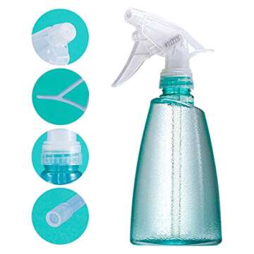 REPUGO Empty Plastic Spray Bottles(3 pack)–17oz Spray Bottle, Squirt Bottle, Plastic Spray Bottles for Cleaning Solutions, Hair, Essential Oil, Plants, Refillable Sprayer with Mist and Stream Mode