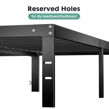 Sweetcrispy Queen Bed Frame - Heavy Duty Metal Design with Storage