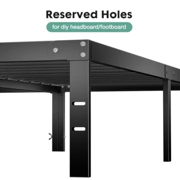 Sweetcrispy Queen Bed Frame - Heavy Duty Metal Design with Storage