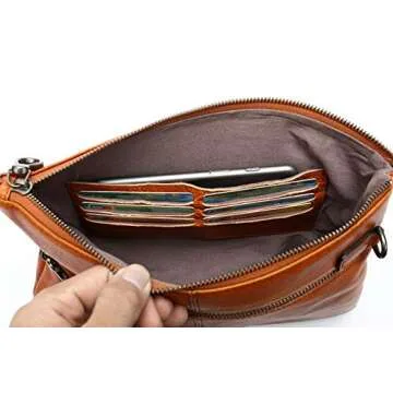 NIUCUNZH Leather Mens Clutch Bag | Stylish & Spacious