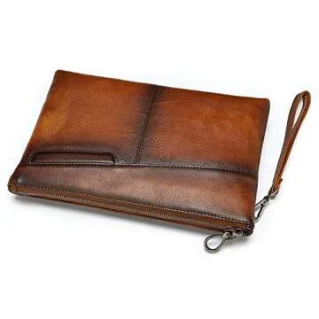 NIUCUNZH Leather Mens Clutch Bag | Stylish & Spacious