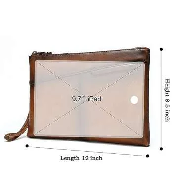 NIUCUNZH Leather Mens Clutch Bag | Stylish & Spacious