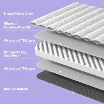 Stylish Orthopedic Dog Bed for Large Dogs, Easy Care