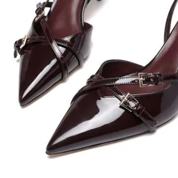 Riekhany Stylish Slingback Kitten Heels for Women Pumps