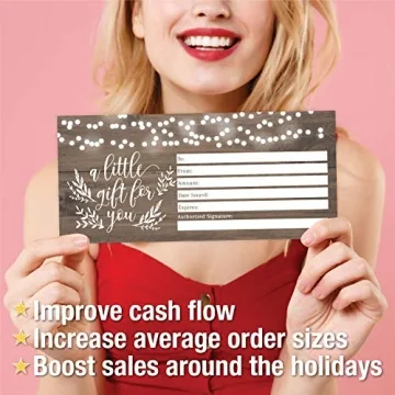 25 Rustic Blank Gift Certificates for Client Gifts