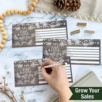 25 Rustic Blank Gift Certificates for Client Gifts