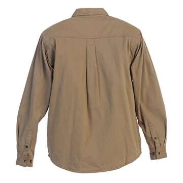 Versatile Gioberti Men's Cotton Shirt Jacket - Khaki Style