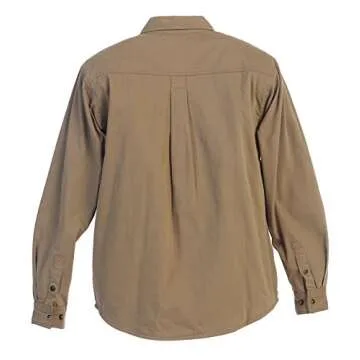 Versatile Gioberti Men's Cotton Shirt Jacket - Khaki Style