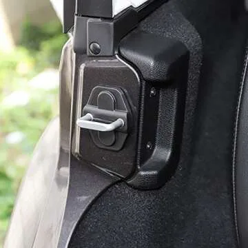 Voodonala for JL Door Lock Cover Buckle Decor Trim for 2018-2024 Jeep Wrangler JL JLU, for Jeep Gladiator JT 4XE 392 2018-2024, ABS Exterior Accessories, 6PAC,Matte Black