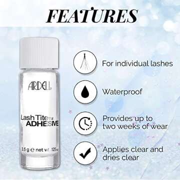Ardell LashTite Lash Adhesive Clear for Individual Lashes, 0.125 oz