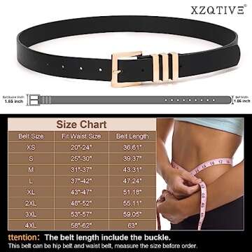 Stylish XZQTIVE Plus Size Women's Leather Belts for Fashion