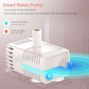 beQ Cat Water Fountain,2.5L/84oz Inside Ultra-Quiet Stainless Steel Automatic Pet Water Dispenser,BPA Free,Visible Water Level,with a Large Size Filter,Suitable for Cats & Small Dogs