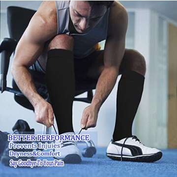 Graduated Copper Compression Socks for Men & Women Circulation 8 Pairs 15-20mmHg - Best for Running ...