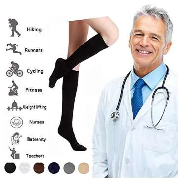 Graduated Copper Compression Socks for Men & Women Circulation 8 Pairs 15-20mmHg - Best for Running Athletic Cycling