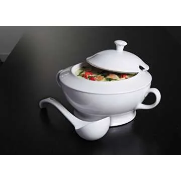 Gibson Overseas, Inc. Gracious dining soup tureen, ladle, 12.75"