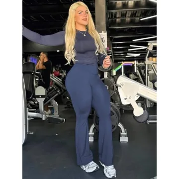 YEOREO Women's No Front Seam Straight Leggings 31.5"