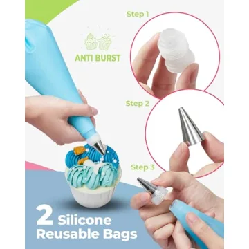 Kootek 32-Piece Piping Bags and Tips Set for Easy Baking