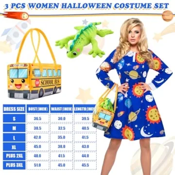 Ramede Women's Vintage Teacher Costume Set for Halloween