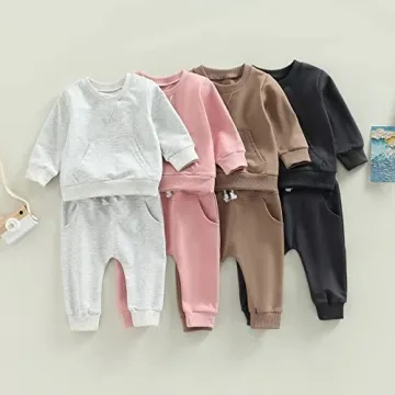 Ledy Champswiin Toddler Baby Clothes Neutral Sweatsuits