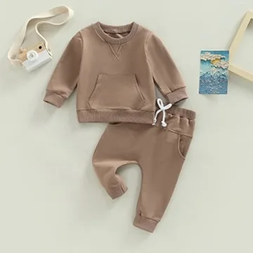 Ledy Champswiin Toddler Baby Clothes Neutral Sweatsuits