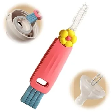 Upgraded 3 in 1 Cup Lid Cleaning Brush, 2024 New Multifunctional Lid Cleaner Brush, Portable Crevice...