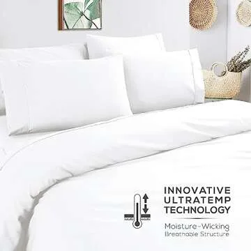 Mueller Luxury 6 Piece Cooling Queen Sheet Set