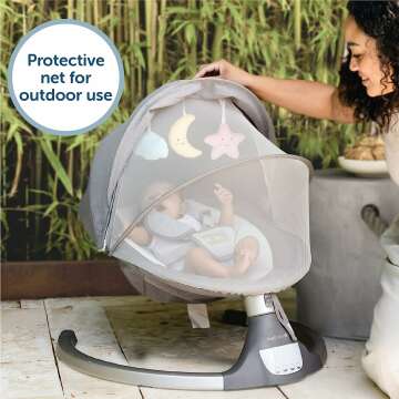 Infant Motorized Baby Swing with Bluetooth & Lullabies
