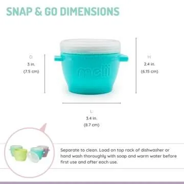 Leak-proof melii Snap & Go Baby Food Storage Containers