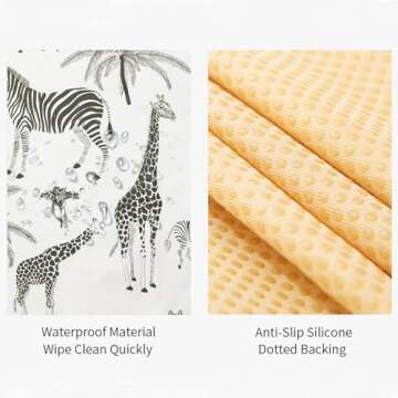 Insular Baby Splat Mat - Waterproof & Non-slip 51x51 Inch