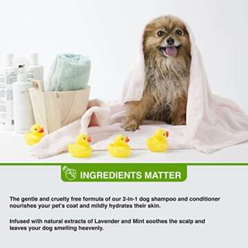 Organic 2-in-1 Dog Shampoo & Conditioner Lavender Mint