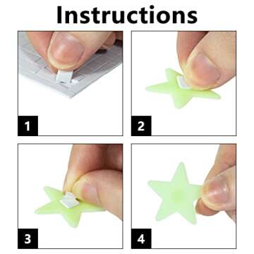 Glow in The Dark Stars - Ceiling Decor for Kids' Rooms