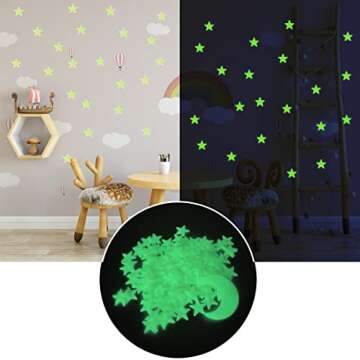 Glow in The Dark Stars - Ceiling Decor for Kids' Rooms