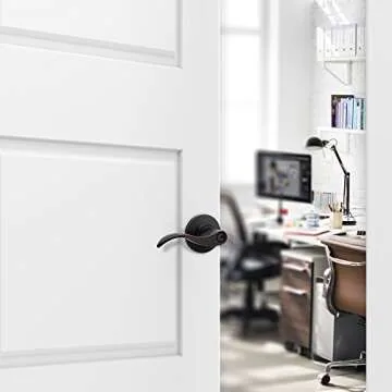 Stylish Oil Rubbed Bronze Entrance Lever Door Handle