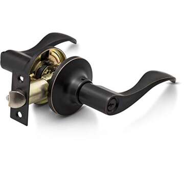 Stylish Oil Rubbed Bronze Entrance Lever Door Handle