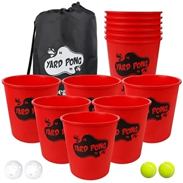 Juegoal Outdoor Yard Games Set with Buckets and Balls – Fun Toss Game for All Ages!