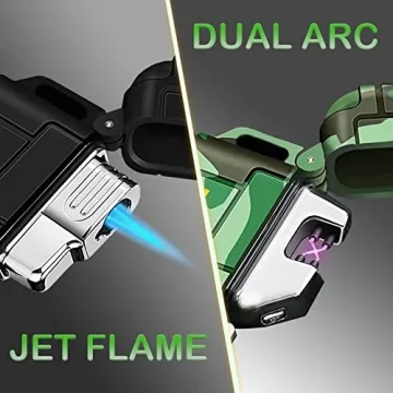 Waterproof Dual Arc Lighter 2 Pack USB Rechargeable