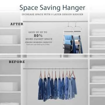 HOUSE DAY Magic Pants Hangers - Space Saving Organizers
