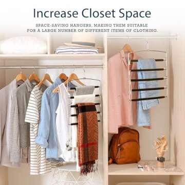 HOUSE DAY Magic Pants Hangers - Space Saving Organizers