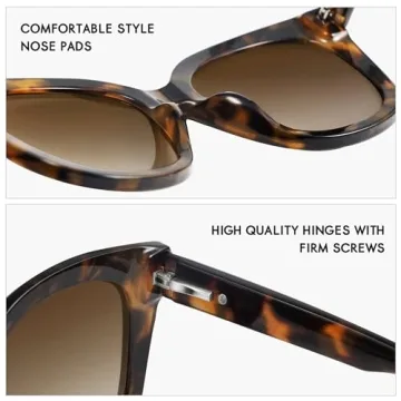 HERJOUR Retro Cat Eye Sunglasses for All Seasons