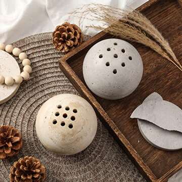 Natural Travertine Incense Holder for Calm Meditation