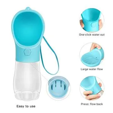 MAEXUS Portable Dog Water Bottle for Hiking and Travel