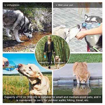 MAEXUS Portable Dog Water Bottle for Hiking and Travel