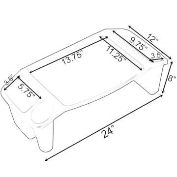 Basicwise Kids Lap Desk Tray - Portable Activity Table