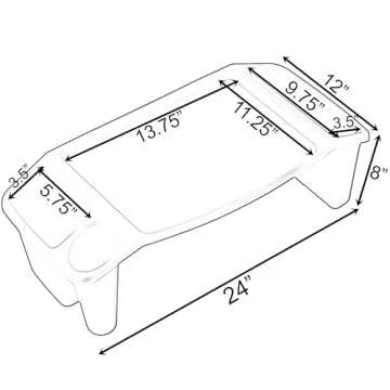 Basicwise Kids Lap Desk Tray - Portable Activity Table